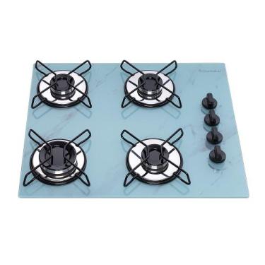 Imagem de Fogão Cooktop Arrame 4bocas Ultra Chama 127/220v Marm. Verde - Chamala
