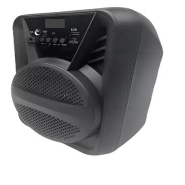 Imagem de CAIXA DE SOM BLUETOOTH RADIO KARAOKE MICROFONE MEGAFONE PORTATIL LED USB SD AMPLIFICADOR MULTIUSO