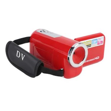 Imagem de Video Camera Camcorder, 1080P 16MP Digital Camera Recorder Com 2 Polegadas Color Screen, 16x Zoom Anti Shake Camcorder para Viagem Campus Crescimento Record (Vermelho)