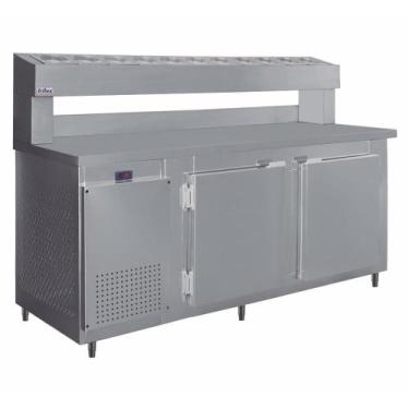 Imagem de Balcão Condimentador Refrigerado Frilux 190cm Inox 500 Litros 127V RF-