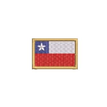 Imagem de BP0045-031 Bandeira Chile Patch Bordado 3,8×2,5cm (D) Matriz Para Bordar)