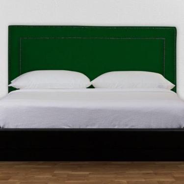 Imagem de Cabeceira de Cama Box Estofada 195 cm King Viviane Suede - Fina Mobíli