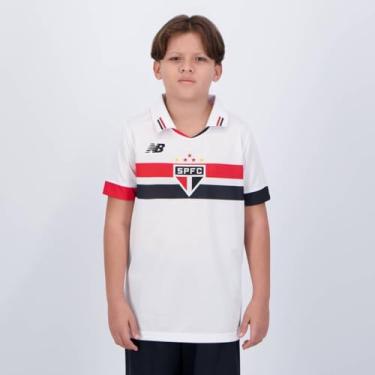 Imagem de Camisa New Balance NB SPFC 2024 Home Torcedor S/P, Juvenil, 10 anos