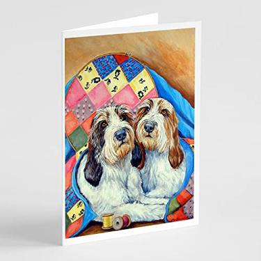 Imagem de Caroline's Treasures 7095GCA7P Petit Basset Griffon Vendeen Cartões de felicitações e Envelopes Pacote com 8, 7 x 5, multicolorido