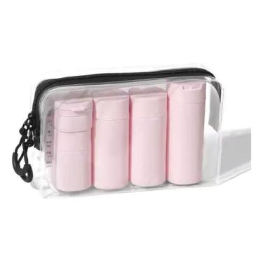 Imagem de Kit Viagem Com 5 Frascos Porta Creme Shampoo Hidratante - Alwy