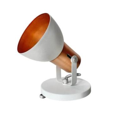 Imagem de Spot 1 Lampada Branco Cobre Luminária - Bronzil
