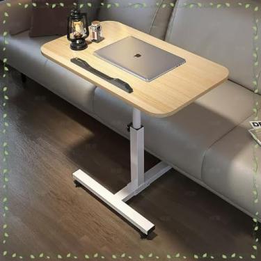 Imagem de Mesa de cama, mesa ajustável para cama de hospital com rodas, bandeja de mesa médica com altura ajustável de 58,4 cm a 89 cm A, para leitura, laptop, comida, acamado, idosos