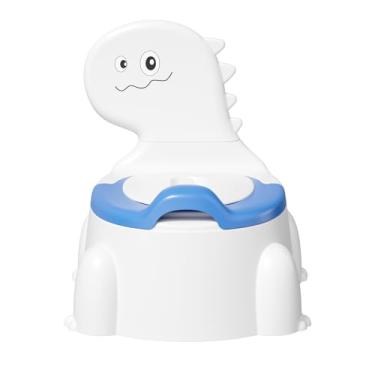 Imagem de Cadeira de treinamento para bebês meninos meninas crianças pequenas dinossauro confortável crianças 1-5 anos de idade assento de animal com tampa traseira treinador de penico (índigo)