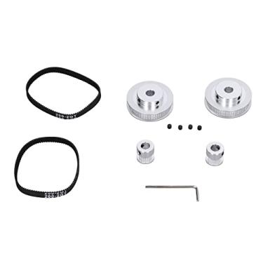 Imagem de Polia de Tempo de Liga de Alumínio, Desmontagem e Montagem Fácil, 20+60 Dentes Roda Síncrona, Cinto de 200 Mm de 6 Mm, para o Voron 2.4