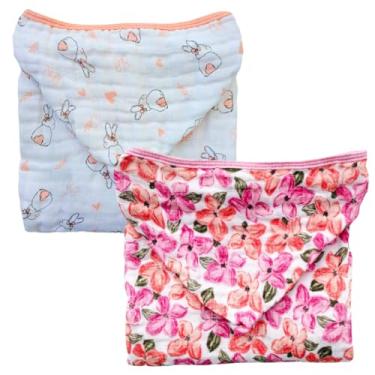 Imagem de Toalha Fralda Soft Capuz Banho Infantil Criança Menino Menina Enxoval 100% Algodão Premium (Kit 2 Toalhas Menina Sortido)