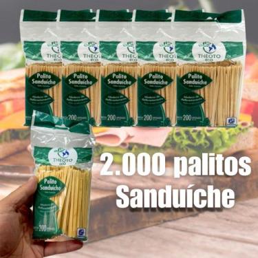 Imagem de Palito Sanduiche madeira, Lanche Metro, Hamburger, 9cm 2.000 un - THEO