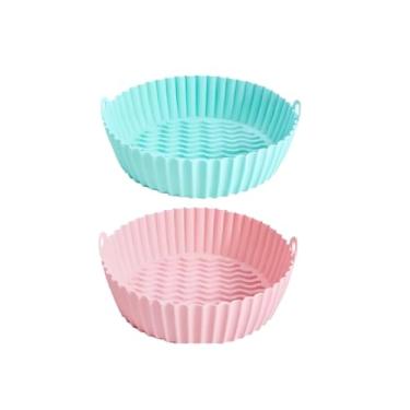 Imagem de Kit 2 Forro Para Air Fryer Forma de Silicone Reutilizável 22cm