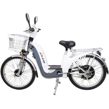 Imagem de Bicicleta Elétrica E-Maxx Duos 800W Entrada USB Alarme e Seta cor Branca