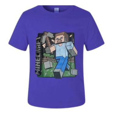 Imagem de Camisa Camiseta Infantil Minecraft Fantasia Personagens Meninos Sonic 