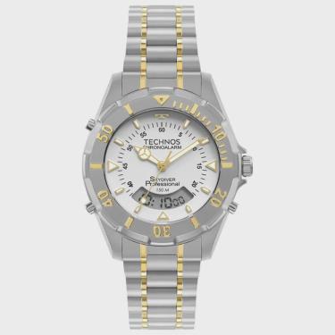 Imagem de Relógio Technos Masculino Ref: Wt2050ag/1b Skydiver Anadigi Bicolor