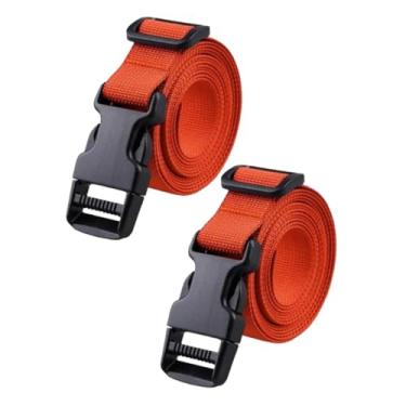 Imagem de Colaxi 2PCs Golf Carrinho Bolsa de carrinho Correias de fixação embalando 100 cm de ligação de nylon tiras de bagagem de amarração, Laranja