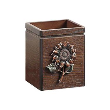 Imagem de Porta-lápis organizador de materiais de mesa, de madeira, design exclusivo para mesa, escritório e casa, super conveniente