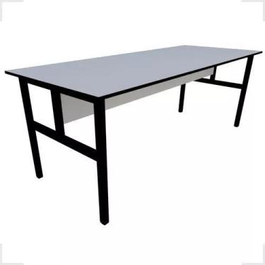 Imagem de Mesa refeitório 8 lugares escolar empresa para copa - DE ASTRO, Cinza/