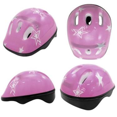 Imagem de Capacete Infantil Importado - Rosa Estrela Mod Ii - Loja Duas Rodas