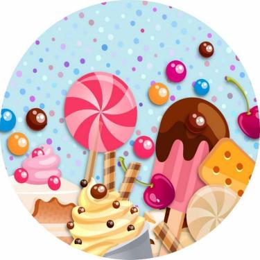 Imagem de Painel Redondo 3D Sublimado Confeitaria Frd-2296