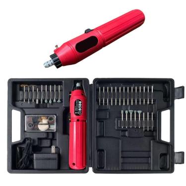 Imagem de Mini Micro Broca Retifica Eletrica 60 Peças Sem fio 3,6V