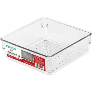 Imagem de Pote Acrílico Hermético Ordene Clear Quadrado P 15,6CM Multiuso