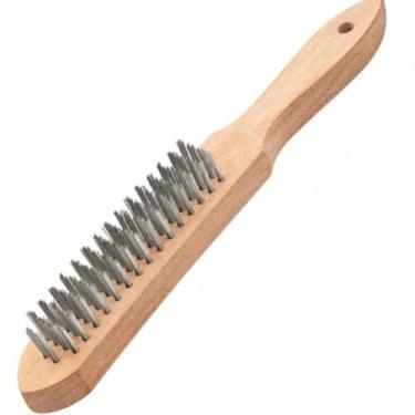Imagem de Escova de Aço 4 Fileiras com Cabo Madeira Cortag