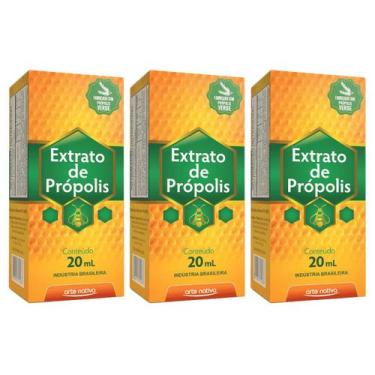 Imagem de Kit 3 Extrato de Própolis Verde 20ml cada, em gotas  Arte Nativa