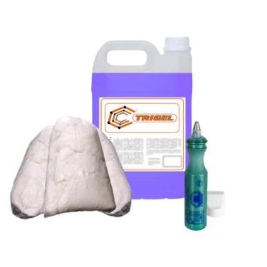 Imagem de Estopa de algodão 2kg, Marcador Industrial & Limpa Baú 5 Litros - Trig