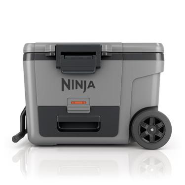 Imagem de Ninja | Cooler | Refrigerador FrostVault 45QT com rodas | isolado com gaveta de armazenamento seco | Mantém o gelo frio por dias | para praia, acampamento, piqueniques e mais | cinza ardósia | FB245GY