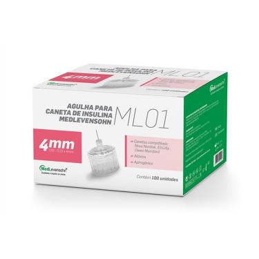 Imagem de Agulha para Caneta Medlevensohn 4mm 32g 100 Unidades