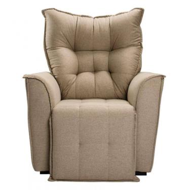 Imagem de Poltrona Do Papai Reclinável King Linho Shop Das Cabeceiras Capuccino