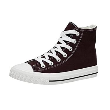 Imagem de CUSHIONAIRE Tênis feminino de lona Vance de cano alto + espuma de memória, Coroa de Choc, 8