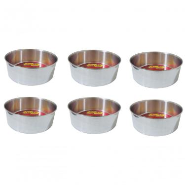 Imagem de Kit 6 Formas Assadeiras Redonda Para Bolo Alta 22x9cm 3.5l