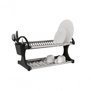 Imagem de Escorredor 20 Pratos - Suprema 60,5 X 27,5 X 29 Cm Preto Brinox