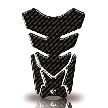 Imagem de Protetor De Tanque Adesivo Moto Cg Twister Cb Factor Fazer Gsx-S Carbono Preto Neutro Preto