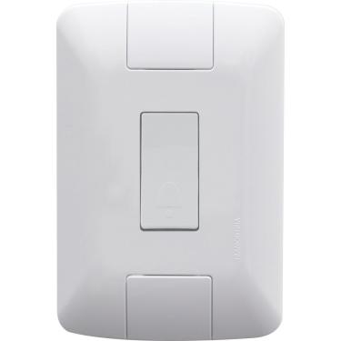 Imagem de Conjunto 4x2 Com 1 Pulsador Campainha Tramontina Aria 6 A 250 V Branco Tramontina