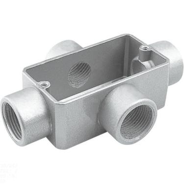 Imagem de Condulete Fixo 1/2" Tipo "x" - Sem Tampa / Rosca Bsp / Com Pintura Eletrostática A Pó Tramontina