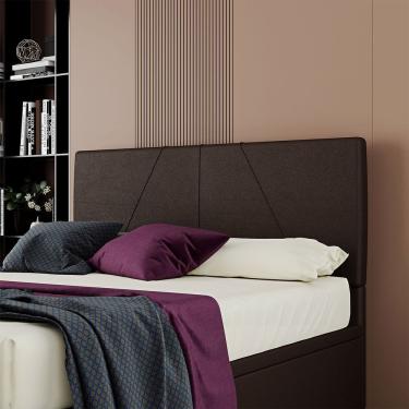 Imagem de Cabeceira Estofada Casal 140 Cm Júpiter Corino Skybox Marrom