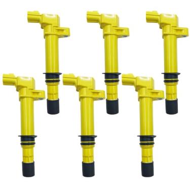 Imagem de N51WSTAR Conjunto de 6 bobinas de ignição de desempenho compatíveis com MITSUBISHI RAIDER JEEP COMMANDER GRANDCHEROKEE LIBERTY DODGE DAKOTA DURANGO NITRO RAM1500 PICKUP 3.7 3.9 v6 Substituição para
