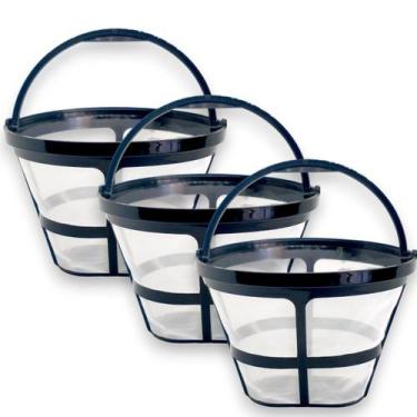 Imagem de Kit 3 Filtros Permanente Para Cafeteira Britânia Philco CP15 Ph14 Plus
