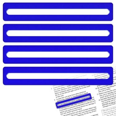 Imagem de 4Pcs Mahjong Line Finder, Mahjong Card Line Guide Bright Acrylic Mahjong Line Reader Tracker Ruler Marker Strips Mahjong Rules Helper Mahjong Accessories Mah Jongg Gifts for Beginner Players（Blue