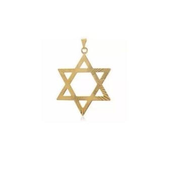 Imagem de Pingente Estrela De Davi Folheado A Ouro 18k - Milena Folheados