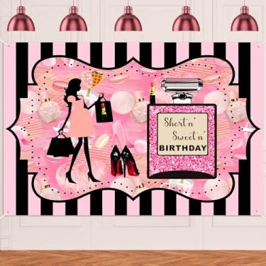 Imagem de J-Bn-028 Toalhas de mesa para meninas, moda rosa, spa, maquiagem, festa, decoração de princesa, para uso ao ar livre, interior, cozinha, jantar, meninas, tema de maquiagem, spa, festa de dia, toalha