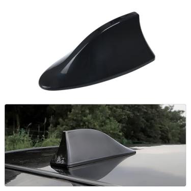 Imagem de Wogomz Capa de antena Shark Fin para carro, antenas de teto de teto automático, base de sinal de rádio AM/FM com fita adesiva, antena decorativa montada na parte superior, acessórios universais para