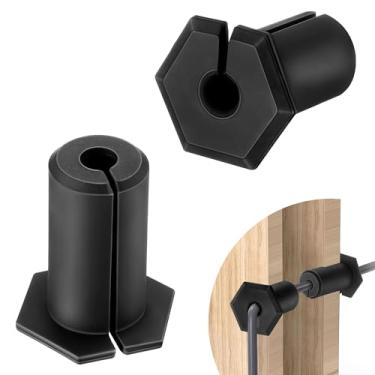 Imagem de Saillong Kit de roteamento de cabos de 2 peças para cabo Ethernet Starlink, buchas de alimentação de cabo de borracha para orifício de parede de 3/4 polegadas, passa-cabos através de ilhós para