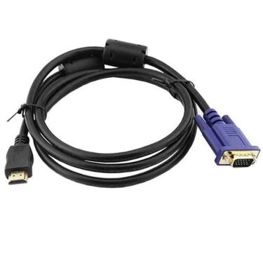 Imagem de Cabo Hdmi Macho X Vga Macho Dourado/Preto 1,5M