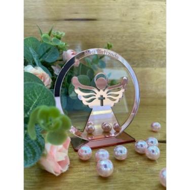 Imagem de Kit Lembrancinha Batizado Anjo em Acrílico kit 5 un - NoBrand, Rosa