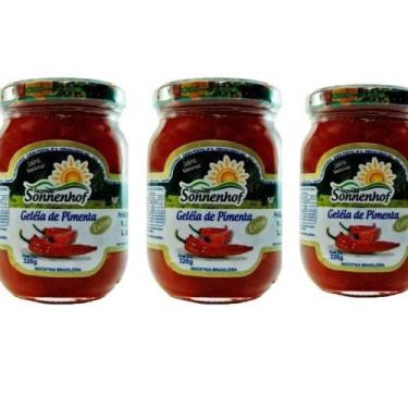 Imagem de Kit 3 Potes de Geleia Extra de Pimenta - 320g - Fazenda Sonnenhof