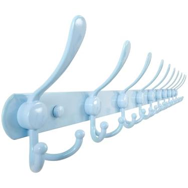 Imagem de Dseap Suporte de parede para cabide - 96,5 cm de comprimento, 10 ganchos triplos, cabid...